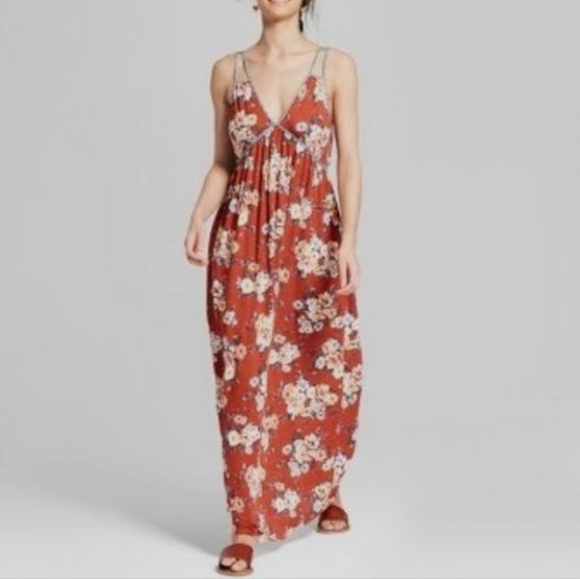 Xhilaration Brown and Black Patterned Dress - Picture 1 of 8